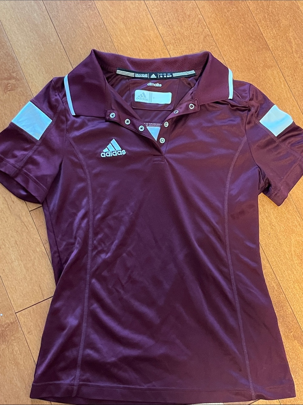 Adidas Climalite Burgundy Polo